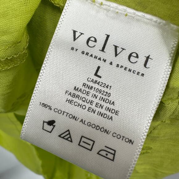 VELVET by GRAHAM & SPENCER NWT Coco Cotton Eyelet Ruffle Tank Blouse Top // L - Picture 7 of 14